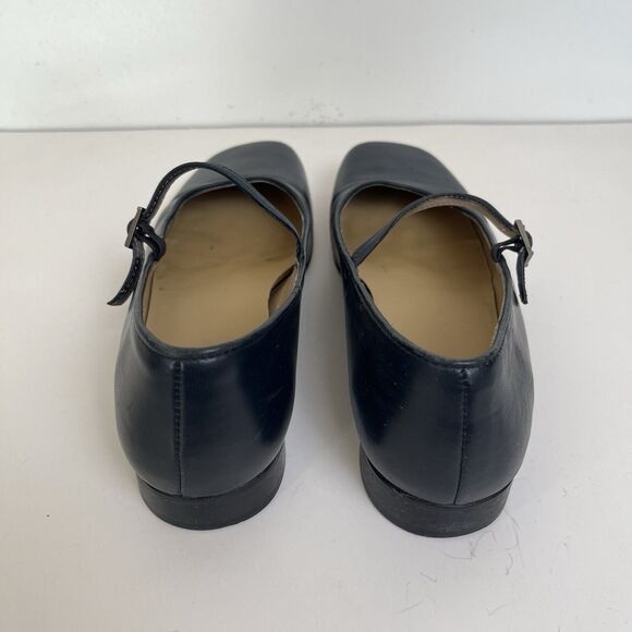 LL Bean Mary Jane Leather Shoes Sz 7 Square Toe Twee Balletcore Made in Portugal - Picture 6 of 11